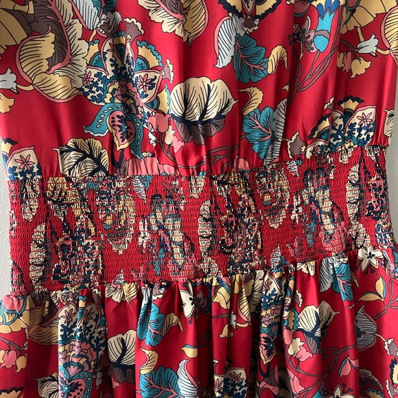 Shoshanna Balaji Floral Smocked Dress - Cayenne - size 10 - NWOT - Picture 2 of 10